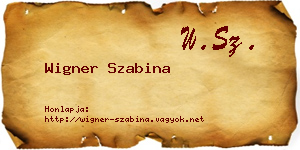 Wigner Szabina névjegykártya