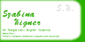 szabina wigner business card